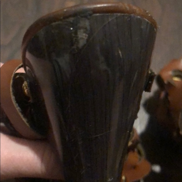 Brown Summer Sandals Heels Size 7 - Picture 6 of 8